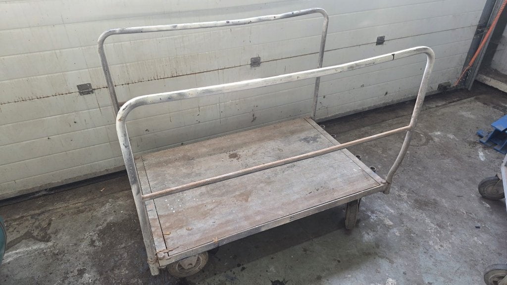 Platte kar / transportkar / plateauwagen – magazijnkar, 100 liter of meer, Ophalen, Gebruikt, Transportkar