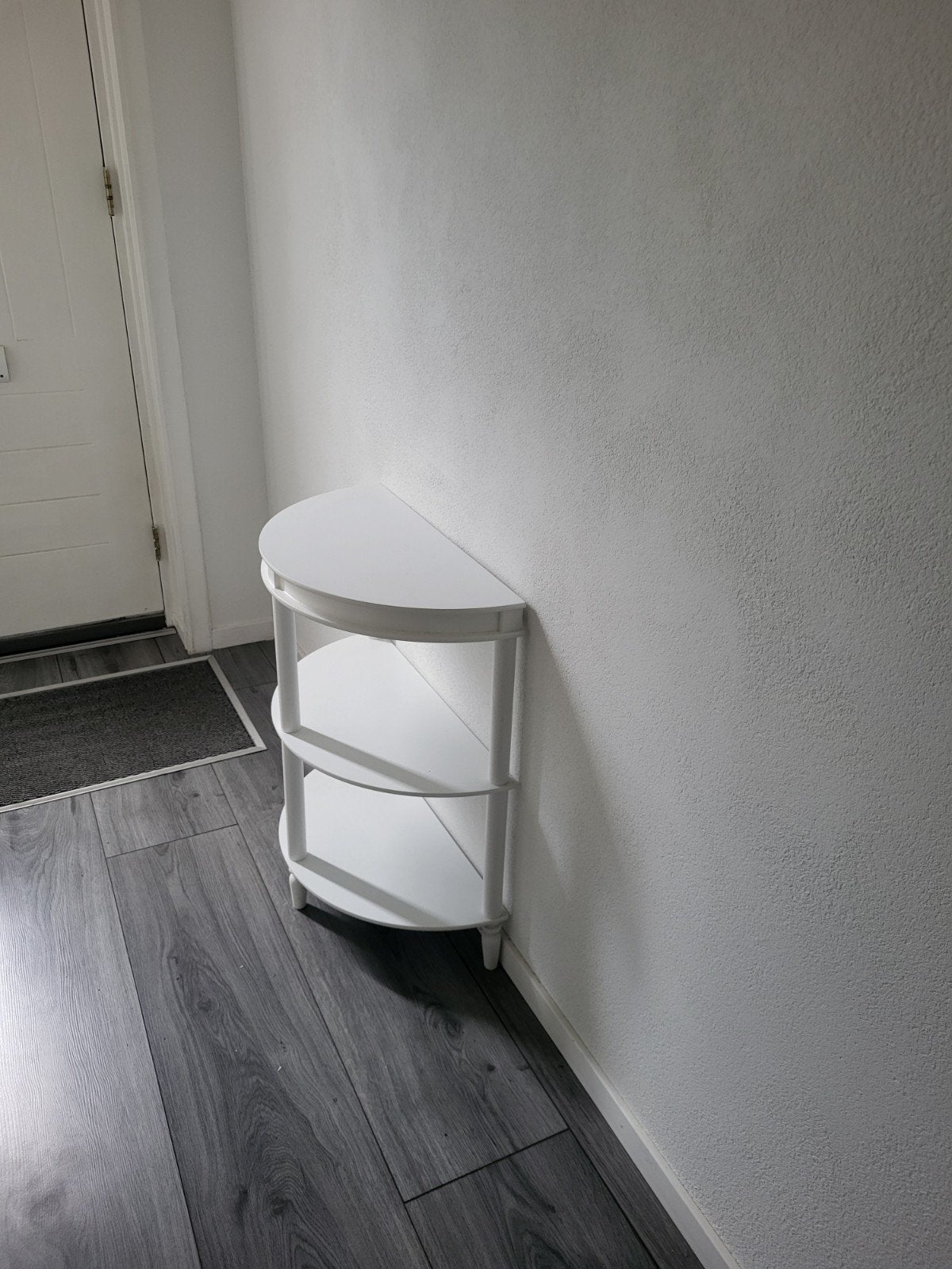 Witte Halfronde Console Tafel met 3 Planken, Ophalen, Zo goed als nieuw