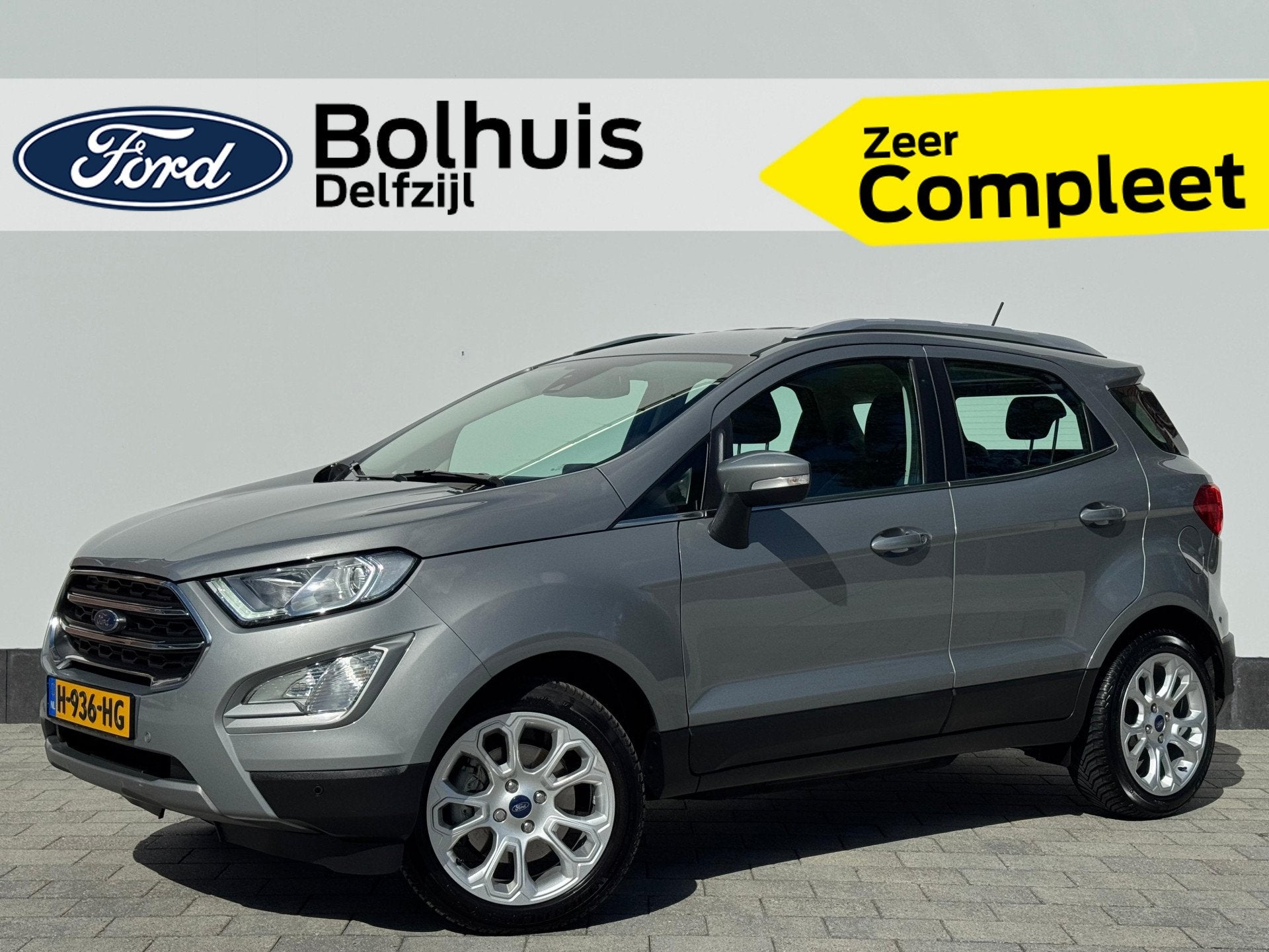 Ford EcoSport EcoBoost 125 pk Titanium | Trekhaak | Camera |, Gebruikt, Ecosport, Leder en Stof, Origineel Nederlands