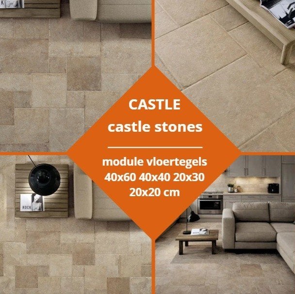Kasteel plavuizen - Castle stones - module vloertegels, Stapelbaar, Verzenden, Overige typen, Nieuw
