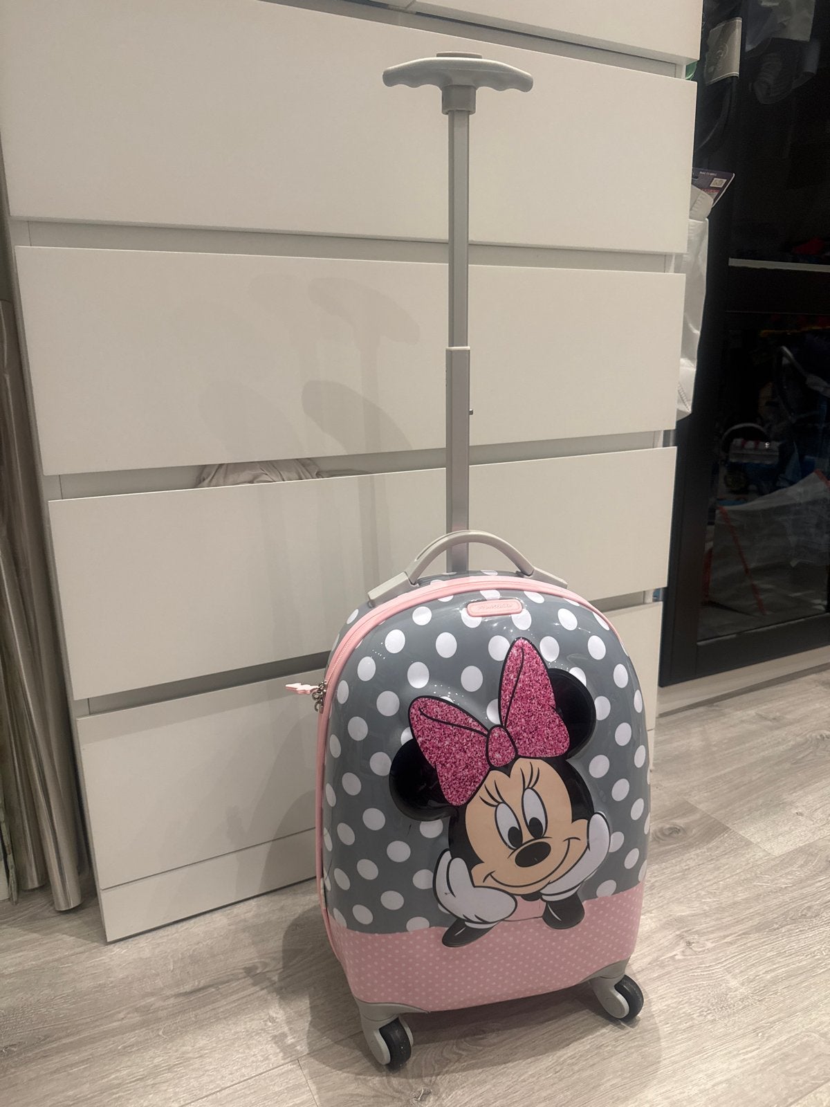 Samsonite Minnie Mouse Kinderkoffer - Zo goed als nieuw, Sieraden, Tassen en Uiterlijk, Koffers, Ophalen, Hard kunststof, Minder dan 50 cm