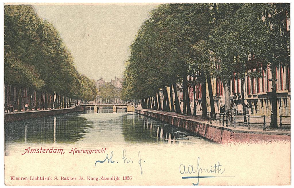 700054 Amsterdam Heerengracht 1902 Gelopen met postzegel, Ophalen of Verzenden, Voor 1920, Gelopen, Noord-Holland