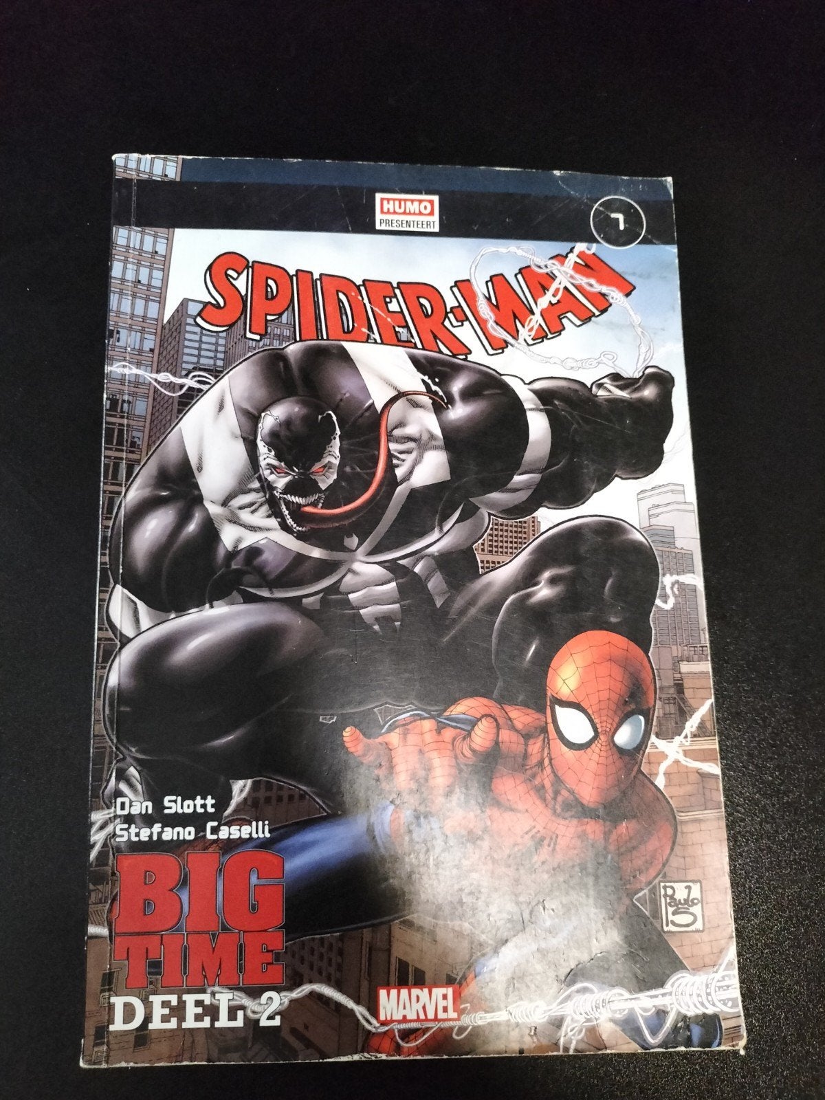 Spider-Man: Big Time Deel 2 - Humo Presenteert, Eén stripboek, Ophalen of Verzenden, Gelezen, Dan Slott, Stefano Caselli