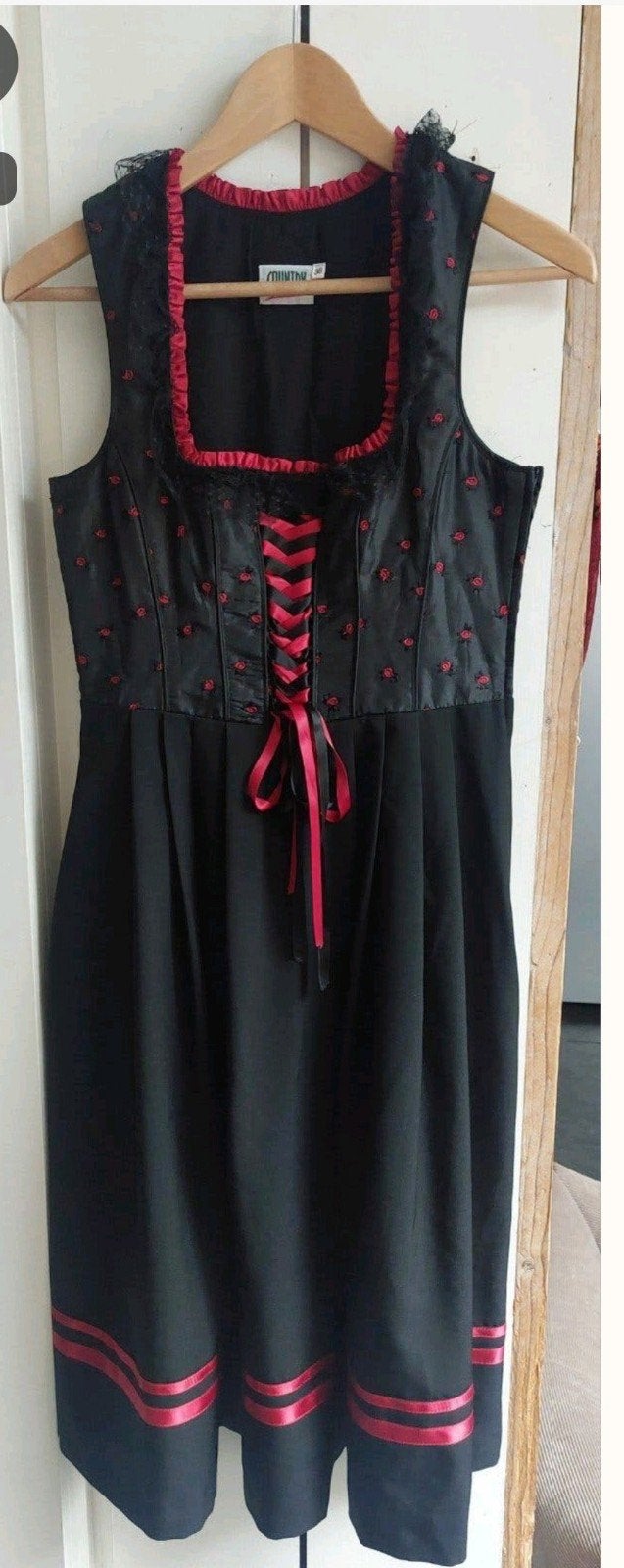 Prachtige zwart-rode Dirndl van Country Line (Maat 36), Kleding | Dames, Overige typen, ., Ophalen of Verzenden, Zo goed als nieuw