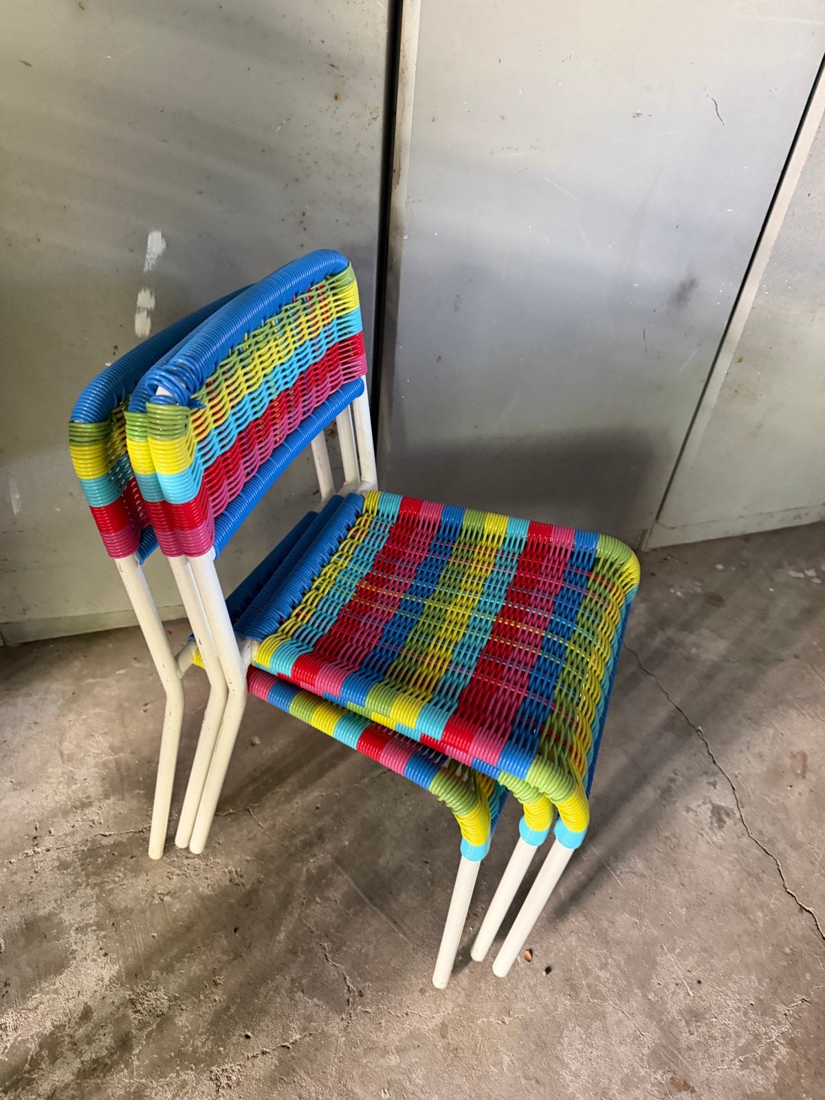 Set van 3 kleurrijke kinderstoelen - Gebruikt, Ophalen, Gebruikt, Overige typen