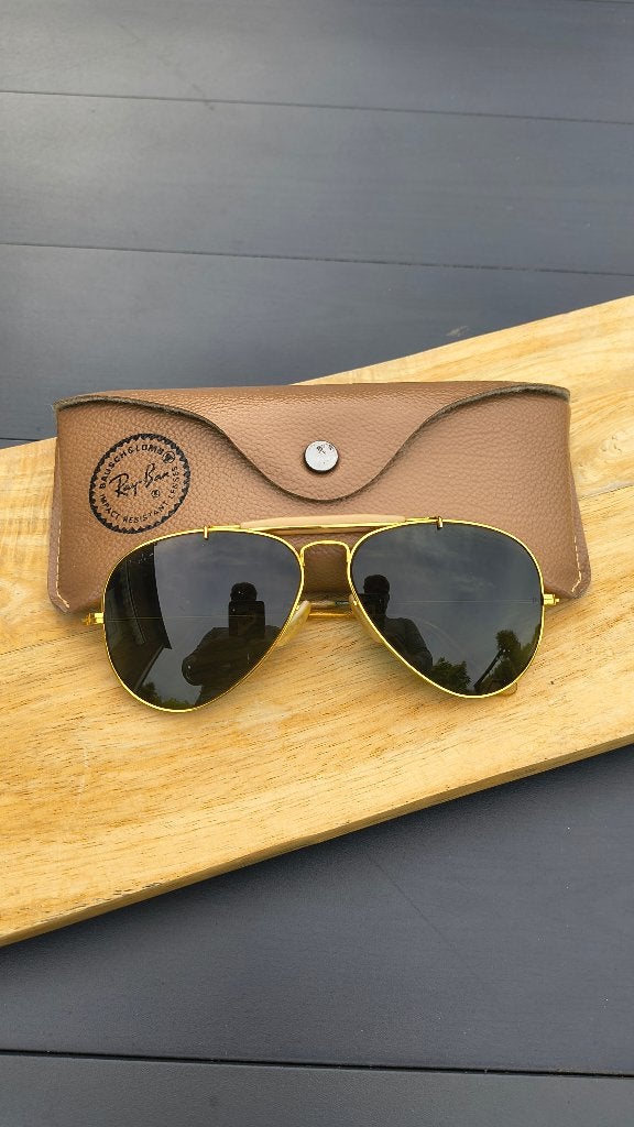 Vintage Ray-Ban Bausch & Lomb USA Outdoorsman 58-14 – G-15, Sieraden, Tassen en Uiterlijk, Zonnebrillen en Brillen | Heren, Zonnebril