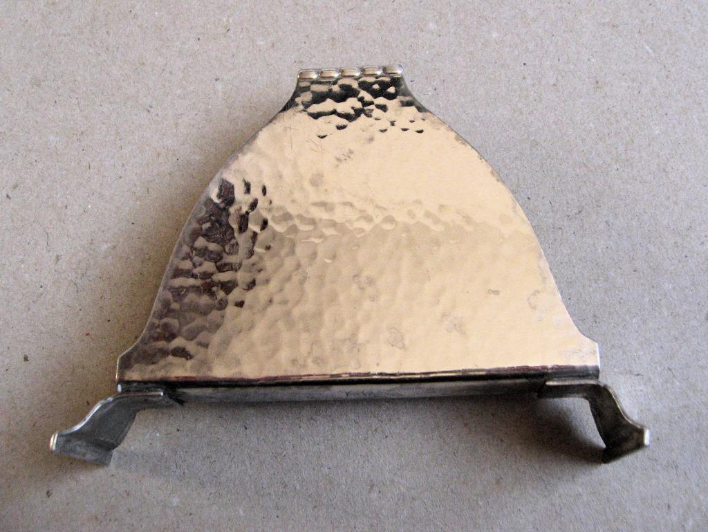 Art deco verzilverde servet/brievenhouder Georg Nilsson 1935, Antiek en Kunst, Ophalen of Verzenden, Zilver