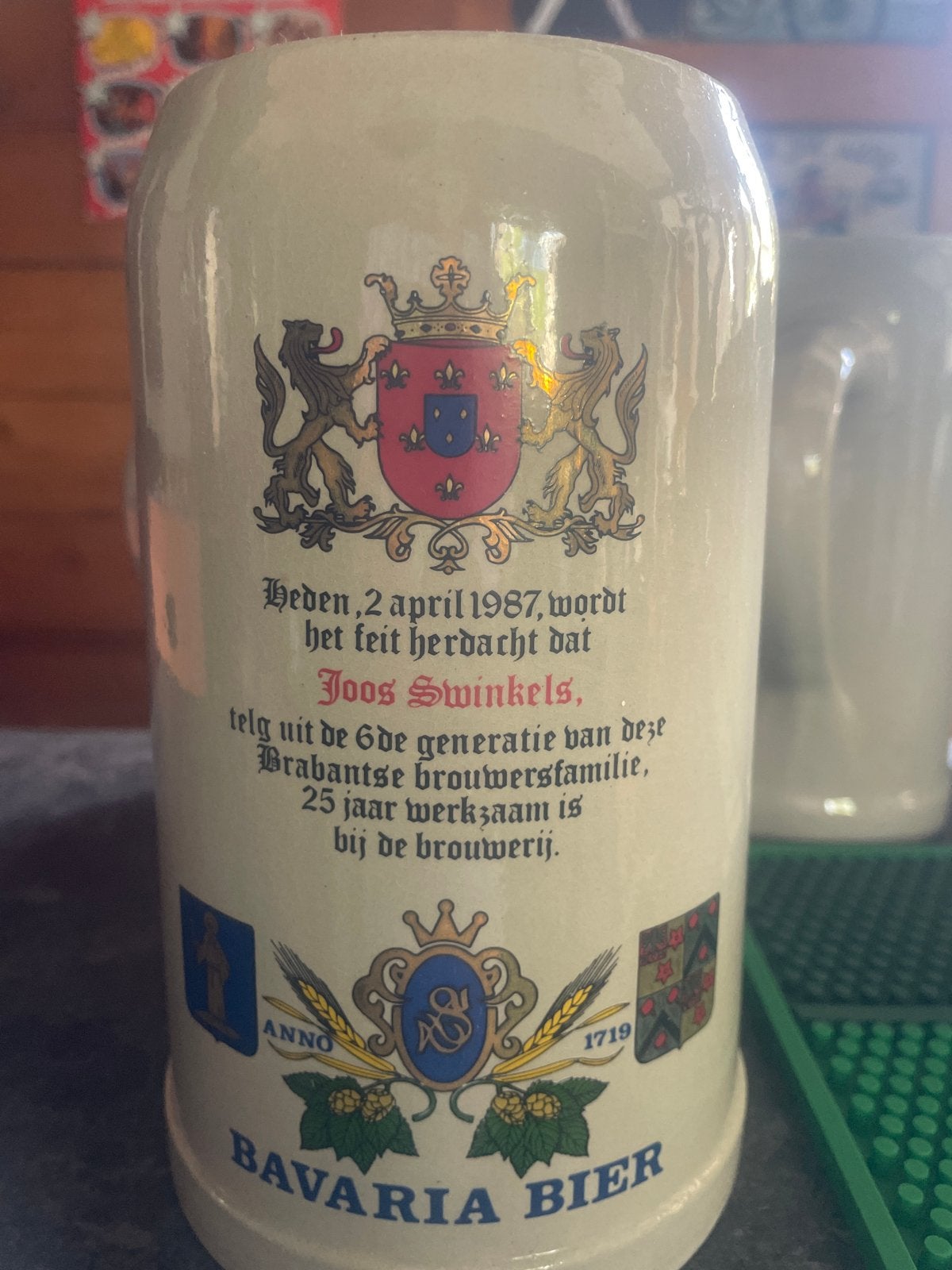 Vintage Bavaria Bier Pul - Joos Swinkels Jubileum 1987, Verzamelen, Ophalen, Nieuw, Pul(len), Bavaria