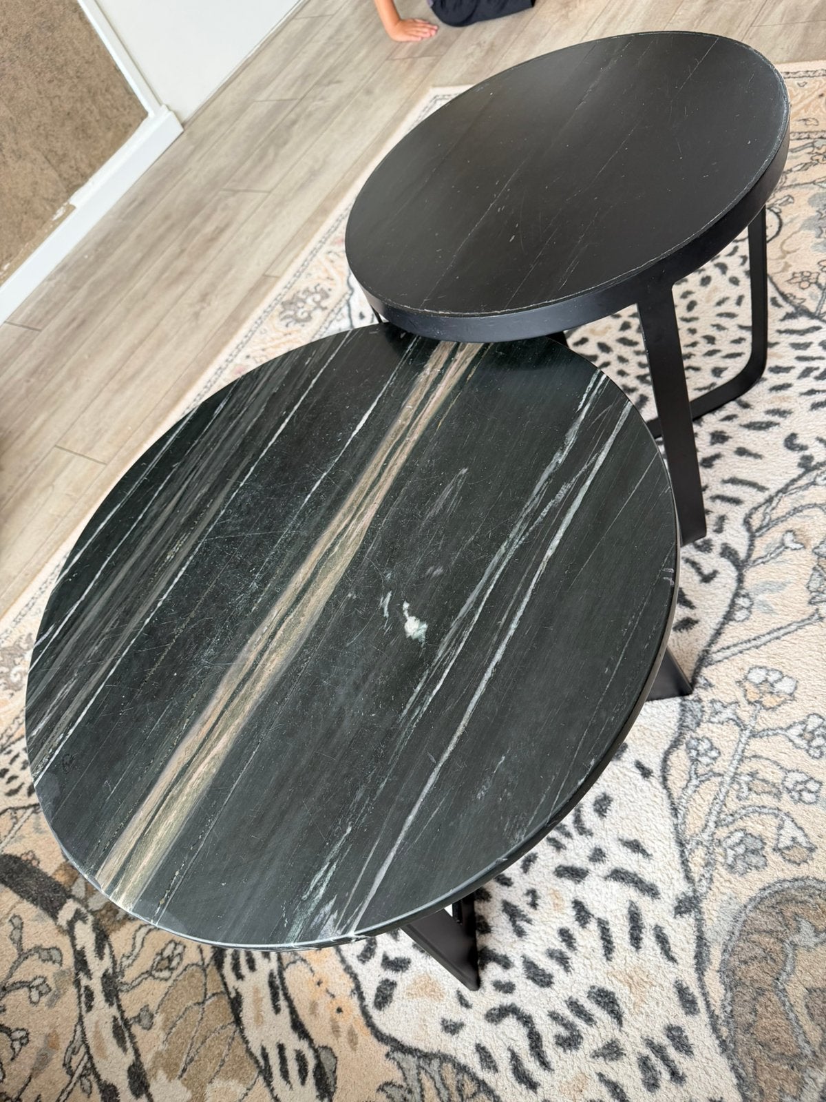 Salon tafel set, Ophalen, Zo goed als nieuw, Rond, 50 tot 100 cm