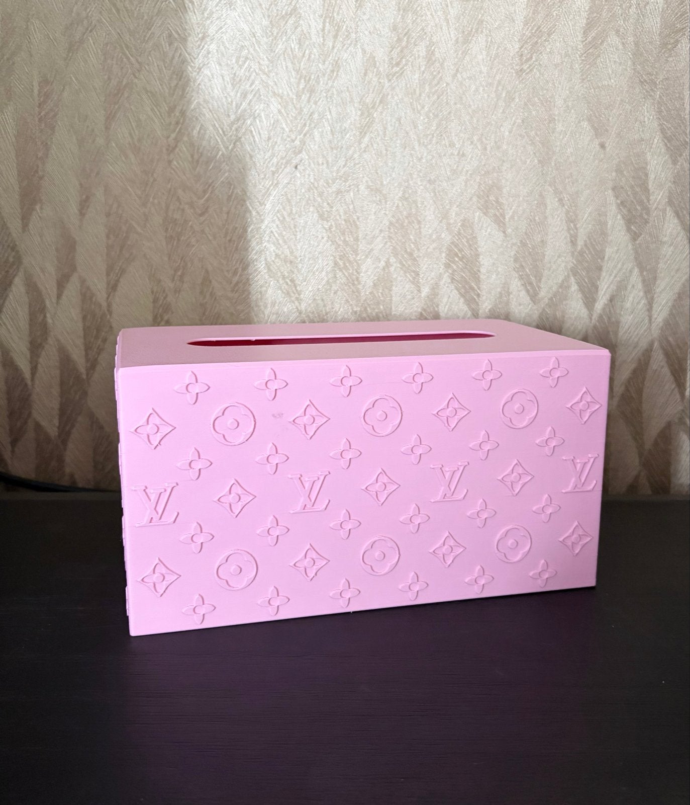 Louis Vuitton tissue box roze 3D, Ophalen of Verzenden, Gebruikt, Roze, Kunststof