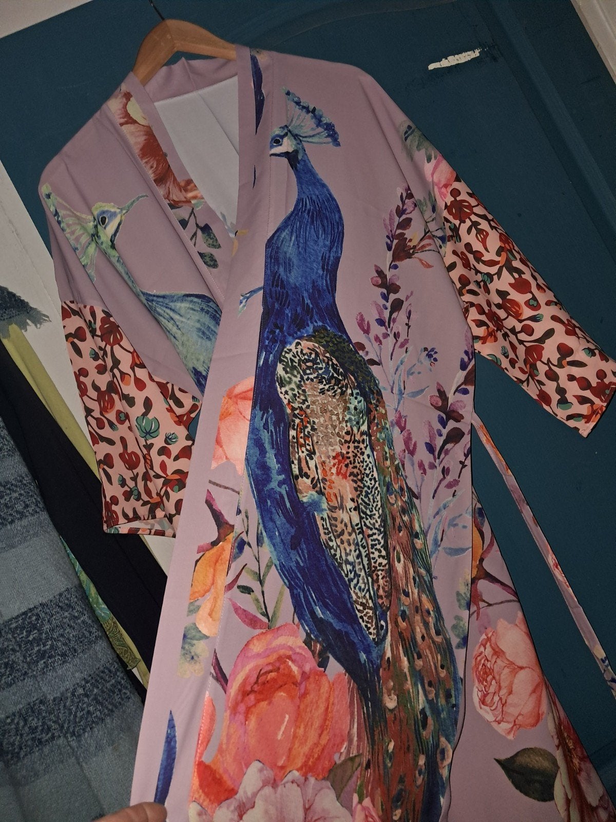 Nieuw. Kimono peacock., Kleding | Dames, Jassen | Zomer, Ophalen of Verzenden, Nieuw, Zwart