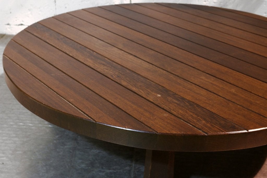 Foto 4 van Massieve Wenge Zware Brutalist Salontafel industrieel
