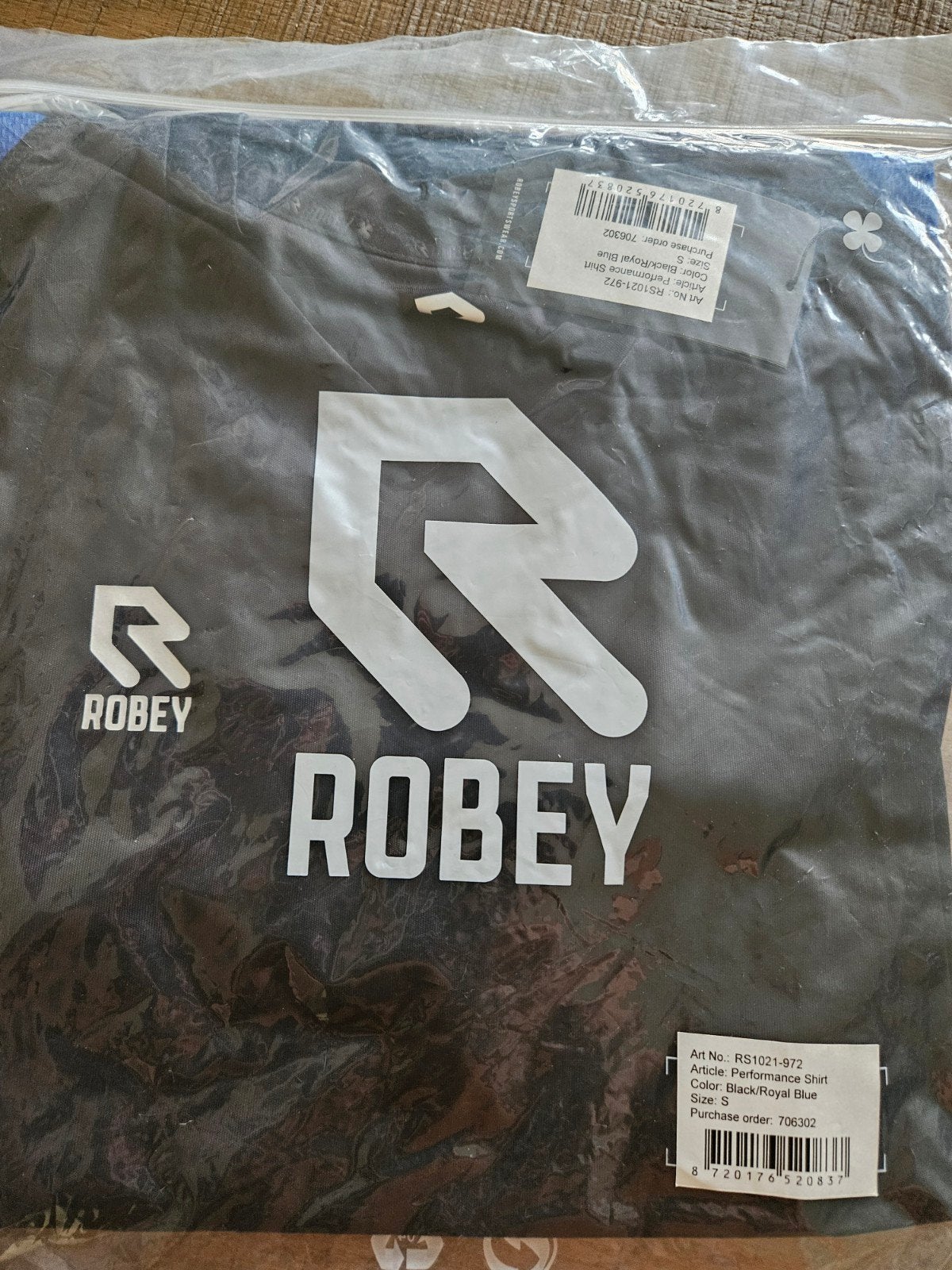 Robey Performance Shirt Zwart/Blauw Maat S, Blauw, Robey, Nieuw, Ophalen of Verzenden