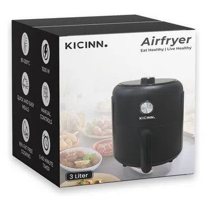 Kicinn Airfryer XL -3L,1000W - ideaal voor camping - NIEUW!!, Ophalen of Verzenden, Nieuw, Airfryer