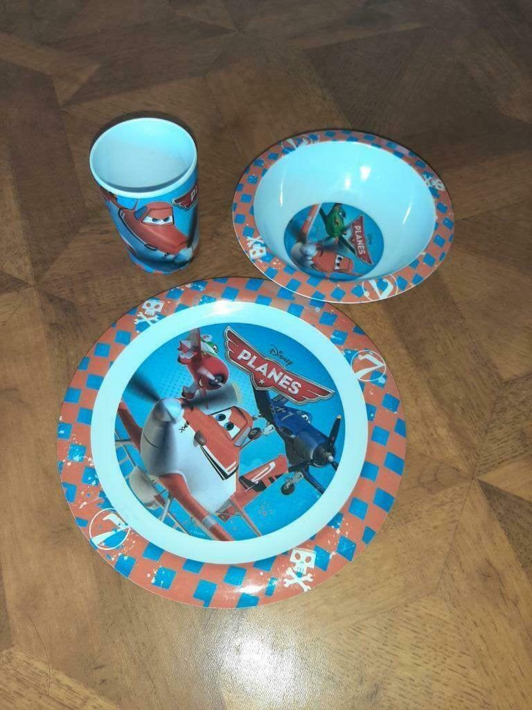 Disney Planes eetset servies, Ophalen of Verzenden, Overige figuren, Zo goed als nieuw, Servies