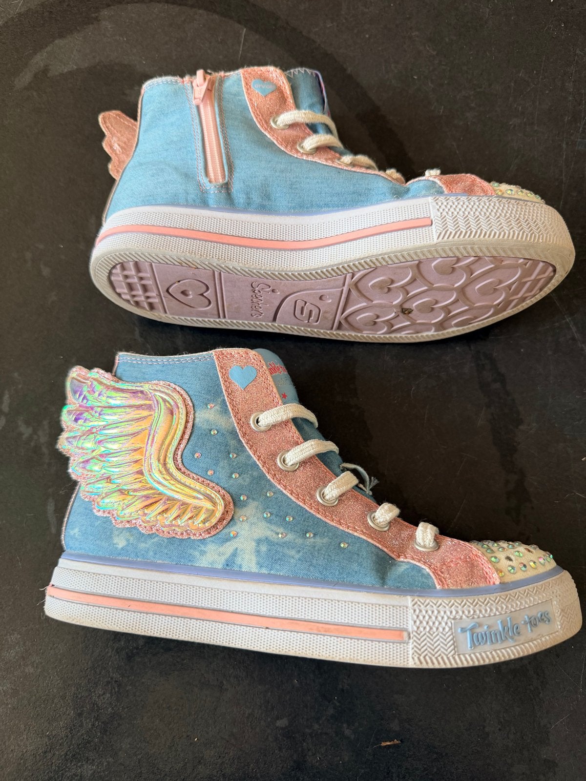 Skechers Twinkle Toes sneakers met vleugels maat 33, Ophalen of Verzenden, Gebruikt, Meisje, Schoenen