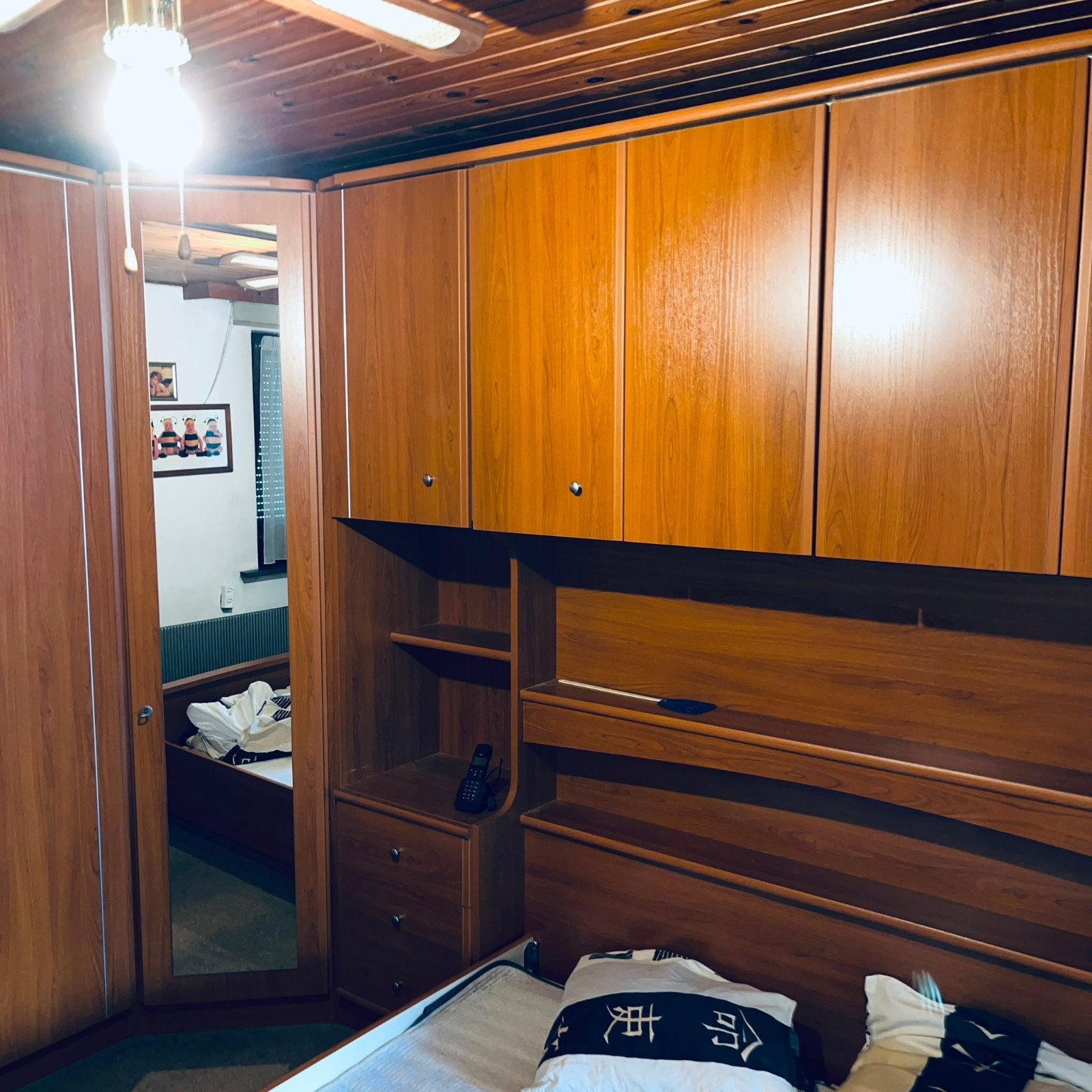 mooie bed met kasten, Huis en Inrichting, Ophalen, Zo goed als nieuw, Tweepersoons
