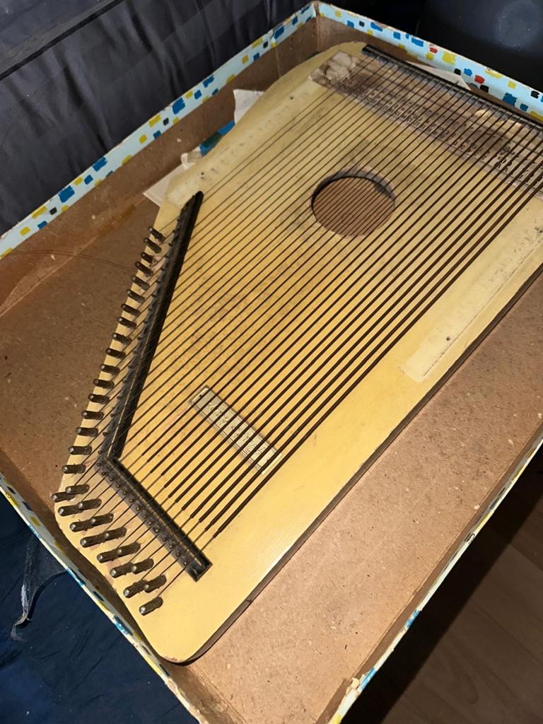 Vintage Citer / Harp, Muziek en Instrumenten, Snaarinstrumenten | Overige, Ophalen, Gebruikt, Citer
