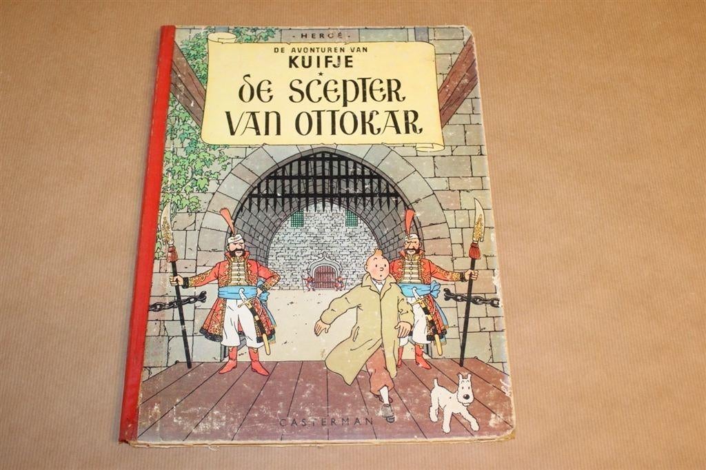 Kuifje - De scepter van Ottokar - Hardcover ca 1960, Eén stripboek, Ophalen of Verzenden, Gelezen