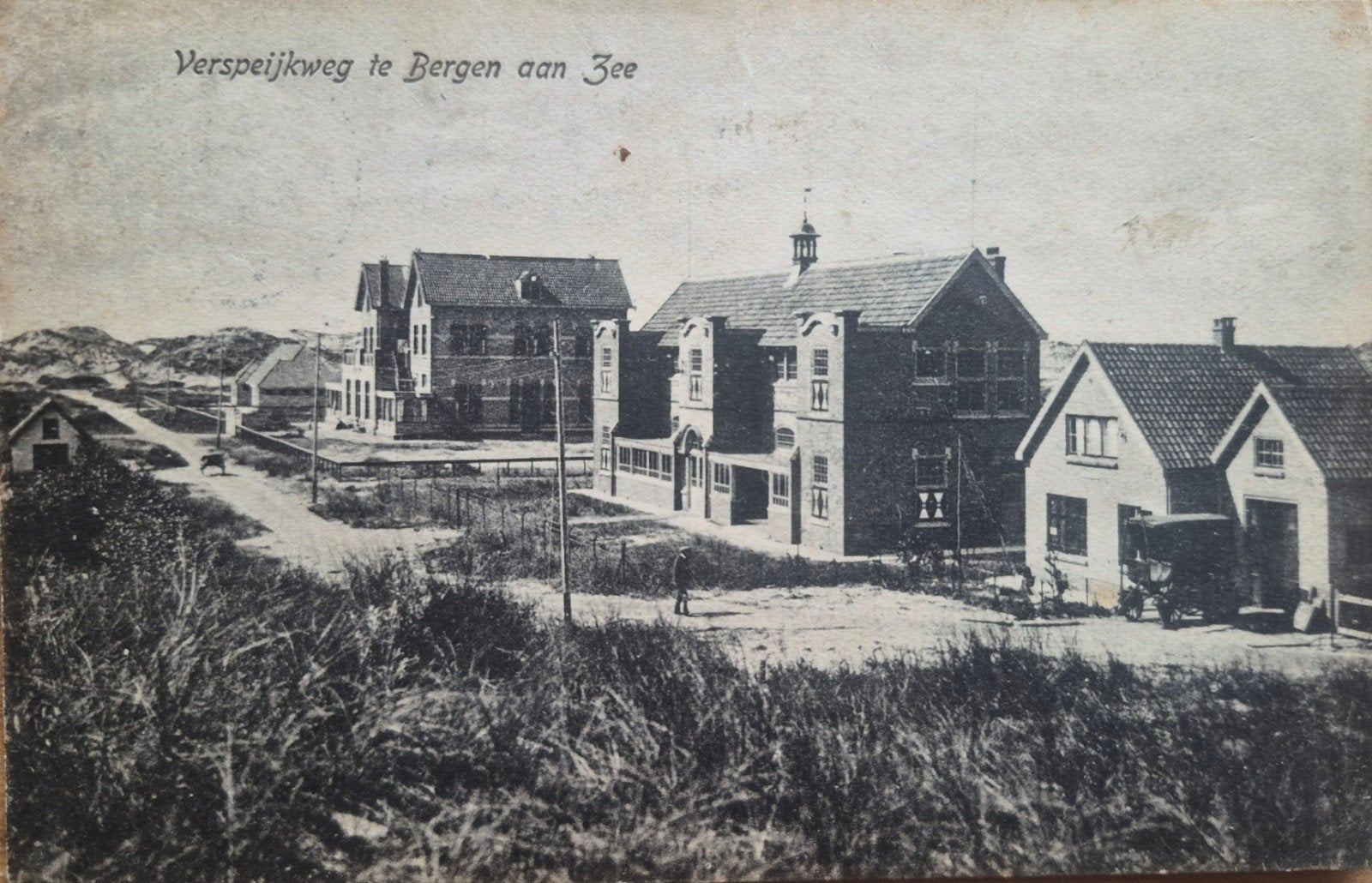 Oude ansichtkaart Bergen aan Zee - Verspeijkweg (1920-1940), Ophalen, 1920 tot 1940, Gelopen, Noord-Holland