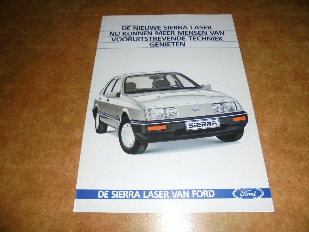 brochure Ford Sierra Laser  1986, Ophalen of Verzenden, Nieuw, Ford