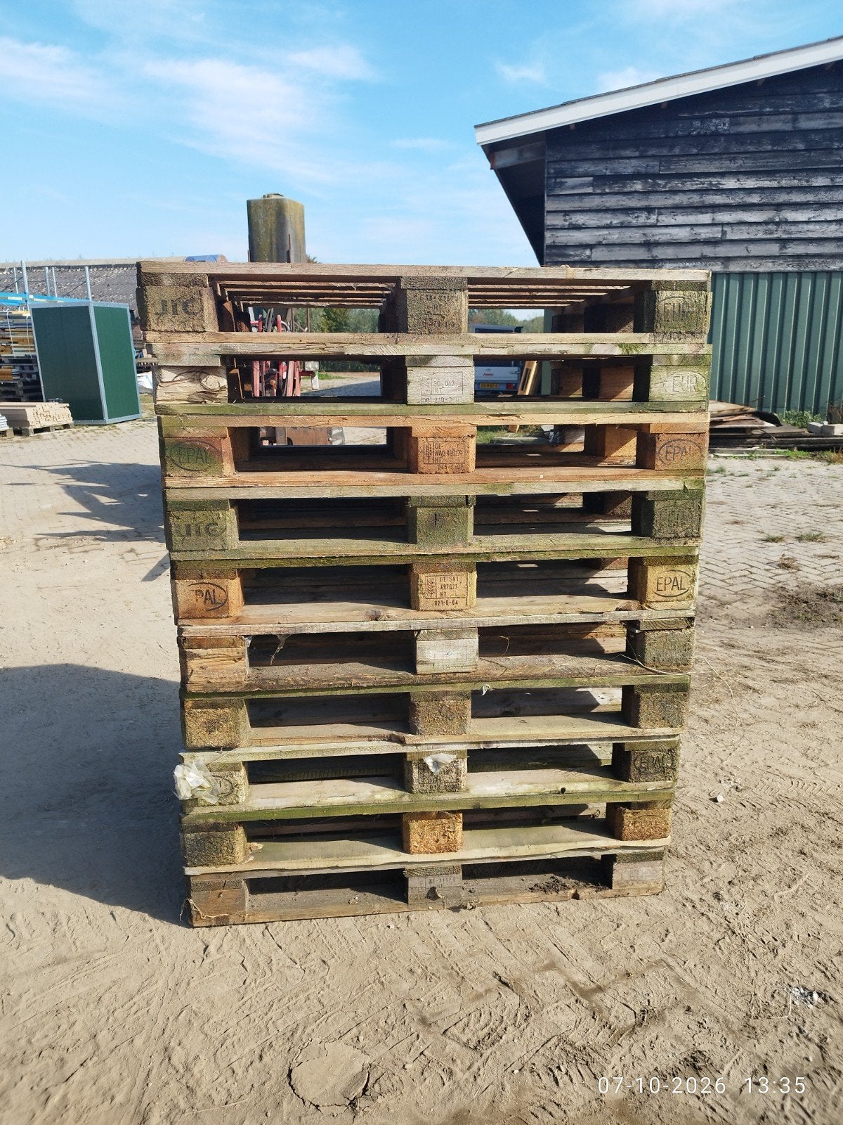 10 gebruikte Euro pallets - uitgezocht en heel, Ophalen