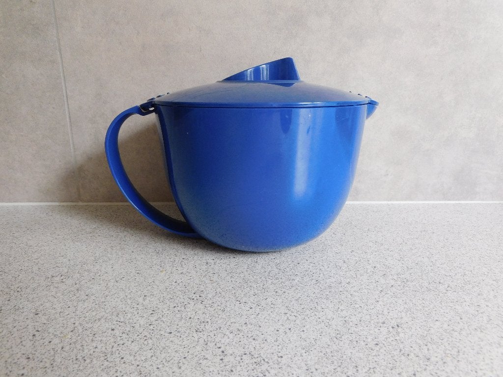 Tupperwave 200 Microplus Kan 1 Ltr. Blauw Tupperware, Ophalen of Verzenden, Gebruikt, Blauw, Overige typen