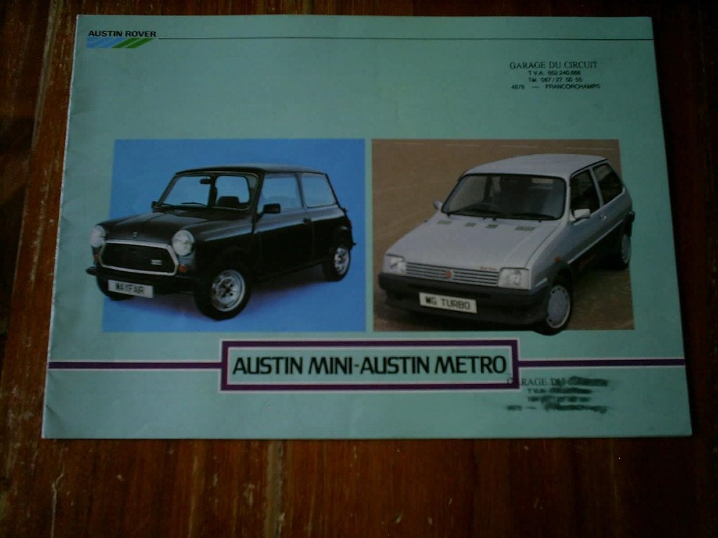 Austin Mini / Austin Metro o.a. Turbo [ Frans ], Verzenden, Zo goed als nieuw, Overige merken