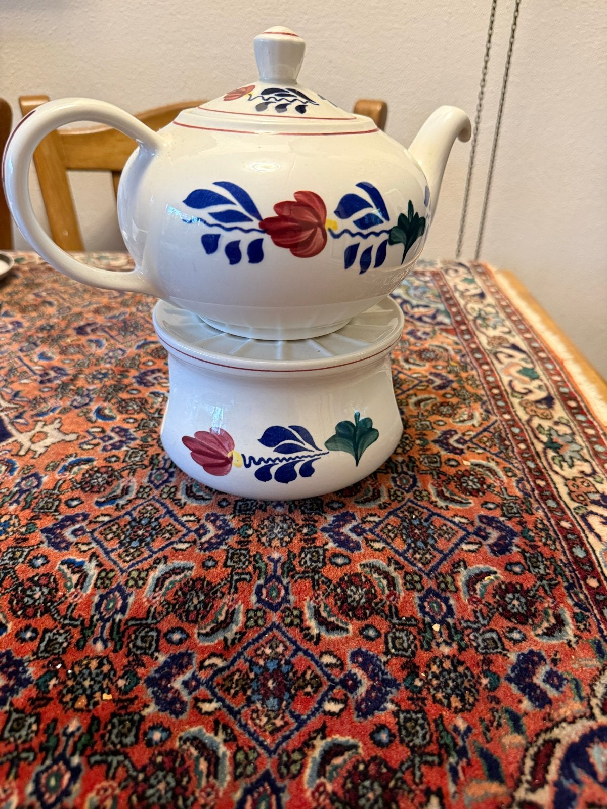 Delfts Blauw theepot met theelicht, Ophalen of Verzenden