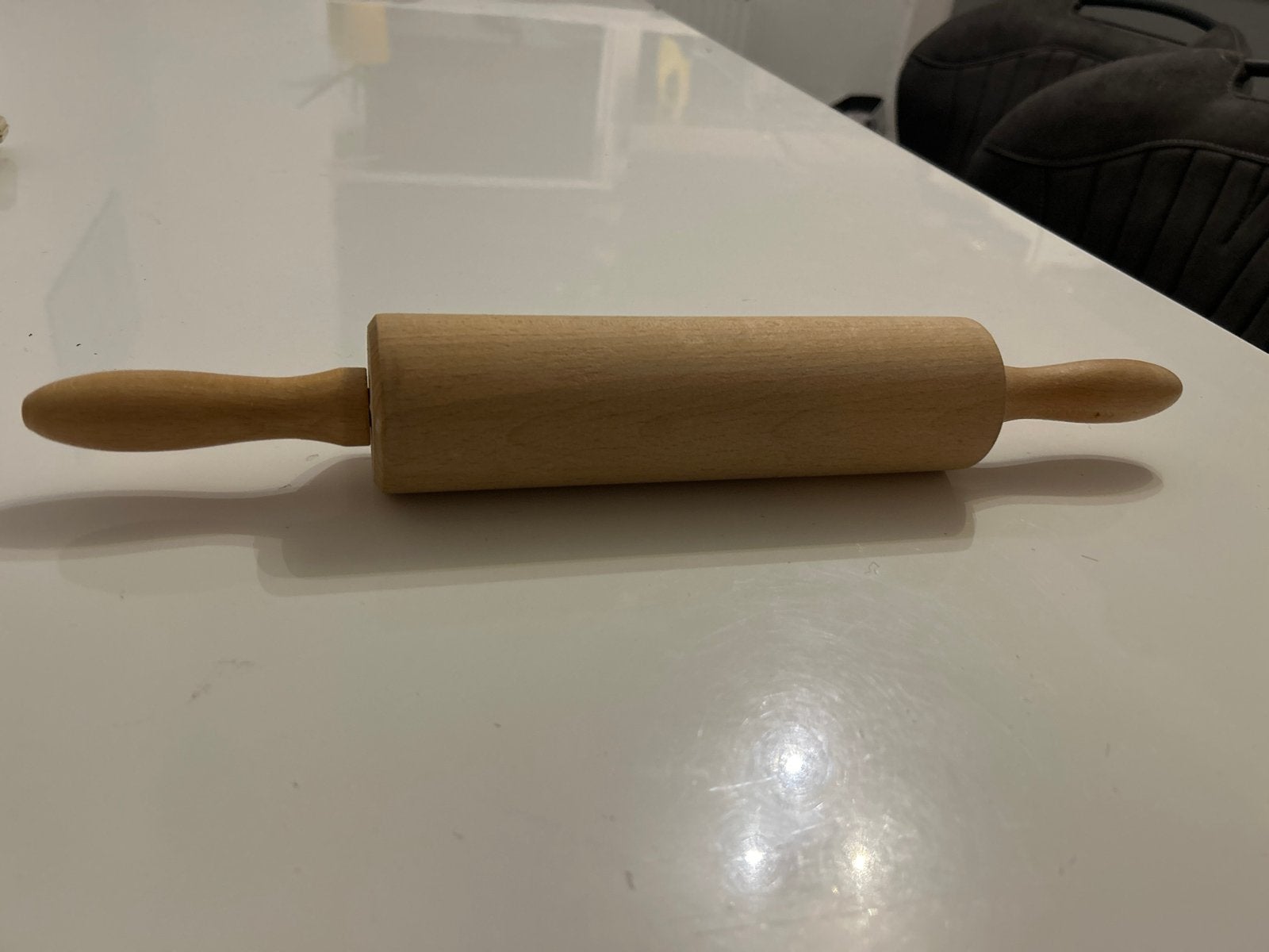 Houten deegroller - 40 cm lang, 5 cm doorsnede, Overige typen, Hout, Ophalen of Verzenden, Zo goed als nieuw