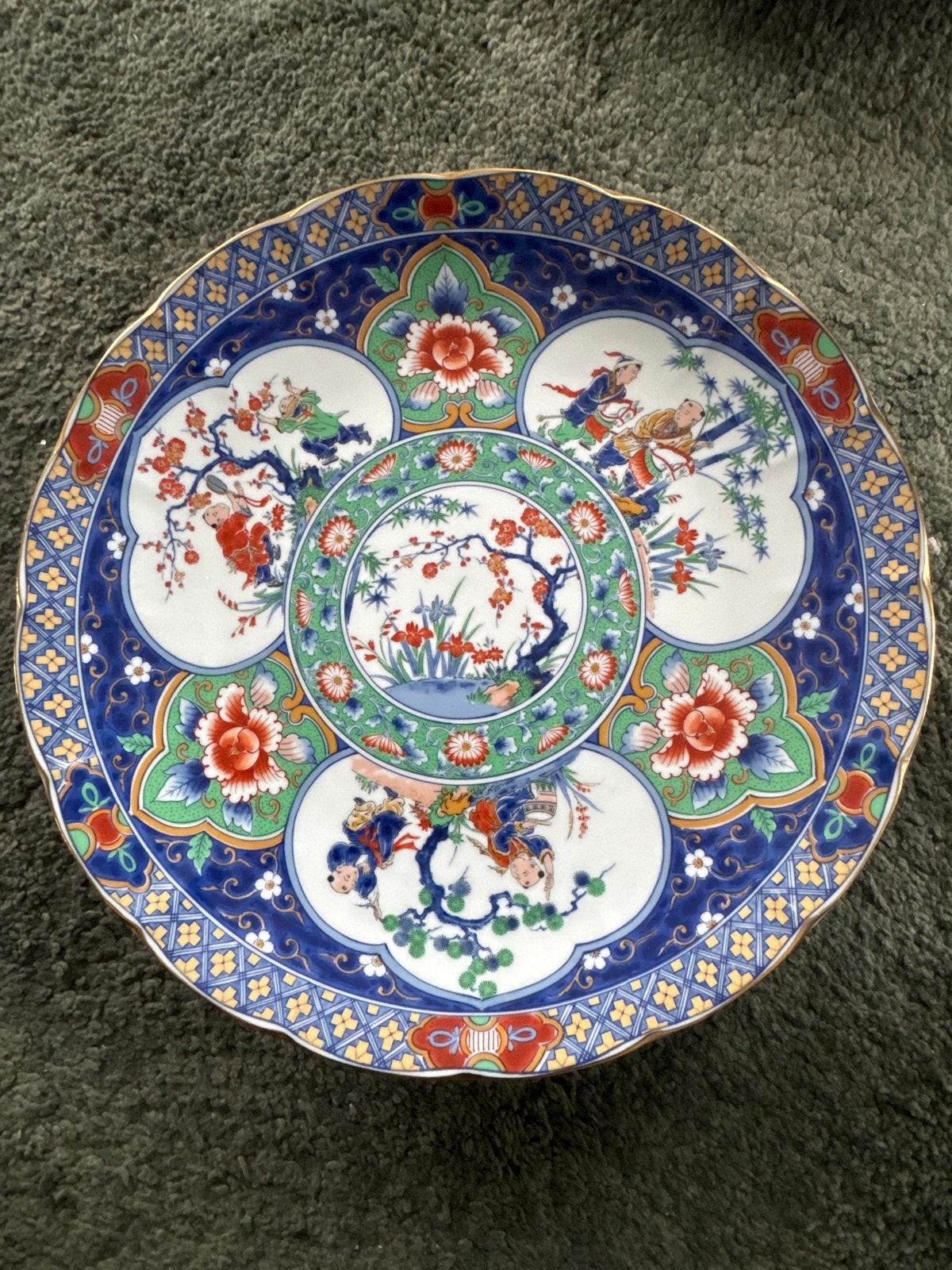 Prachtig Japans Imari decoratief bord, 30 cm, Ophalen