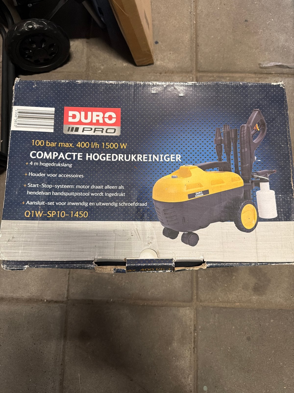 Duro Pro Compacte Hogedrukreiniger 100 bar 1500W, Tuin en Terras, Ophalen of Verzenden, Nieuw, Elektrisch, Met autostop en -start