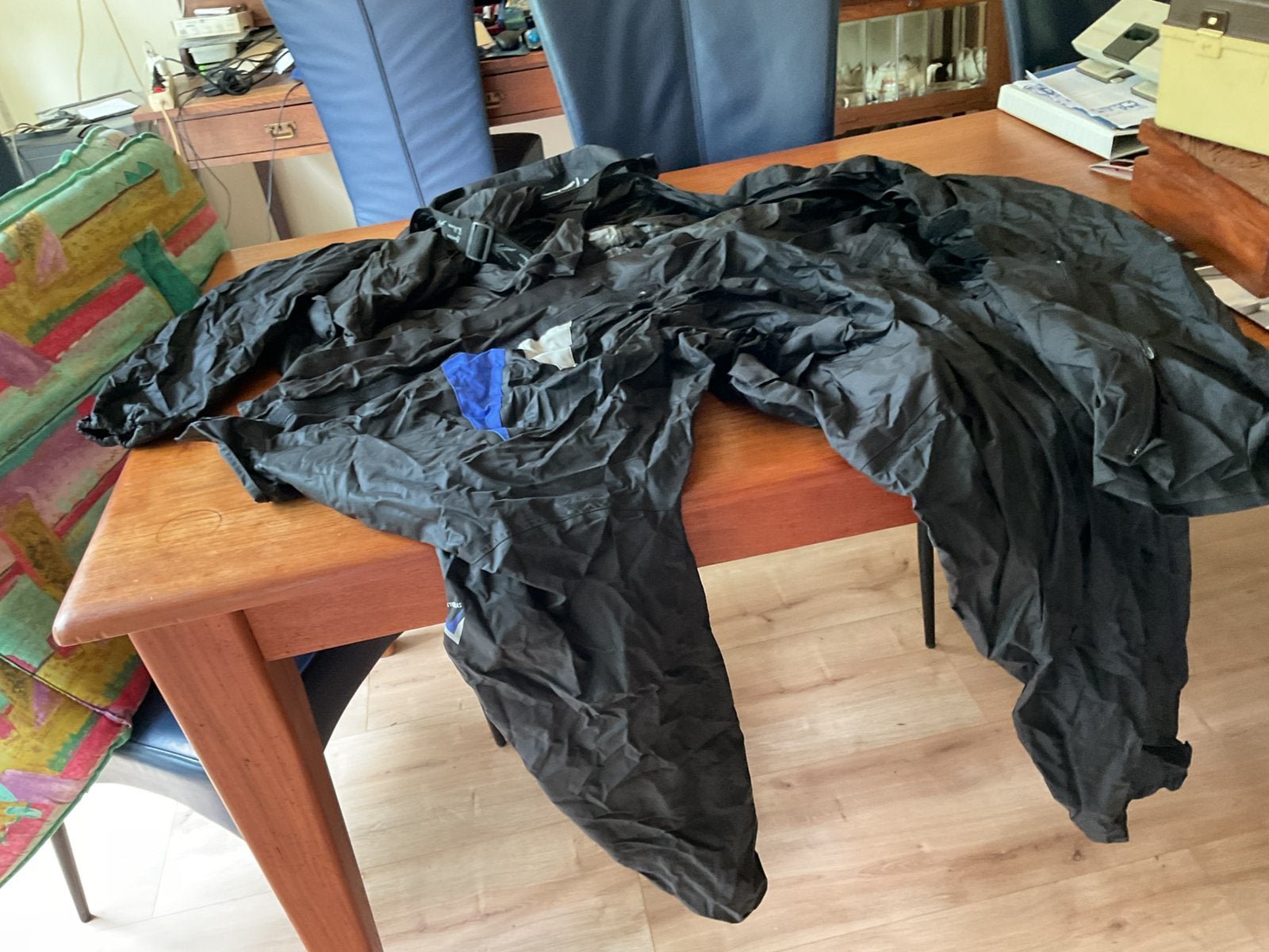 Regenpak voor over leren motorpak, XL, opvouwbaar pakketje, Motoren, Kleding | Motorkleding, Ophalen, Tweedehands, Overall
