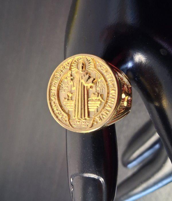 Zegelring - Exorcisme - Sint-Benedictus - Ring zegelring, Overige materialen, 20 of groter, Nieuw, Ophalen of Verzenden