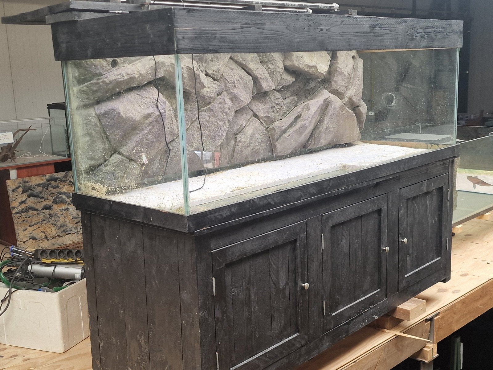 Gebruikt aquarium  200x70x70 inclusief  3d achterwand, Deutzstraat, Gebruikt, Aquariumbouwer, Ophalen of Verzenden