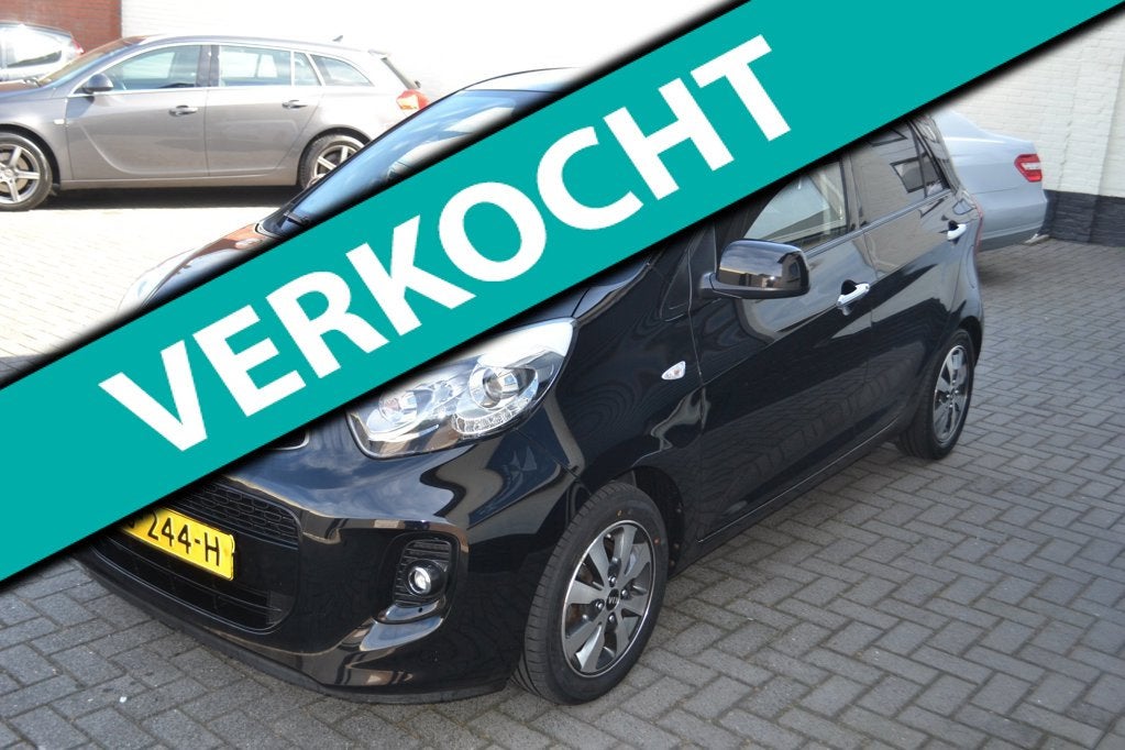 Kia Picanto 1.0 CVVT First Edition Zeer Mooie Auto, Auto's, Voorwielaandrijving, Euro 5, Gebruikt, Zwart