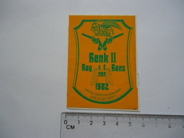 sticker 1982 Venlo carnaval Boete de paort vastelaoves, Ophalen of Verzenden, Zo goed als nieuw