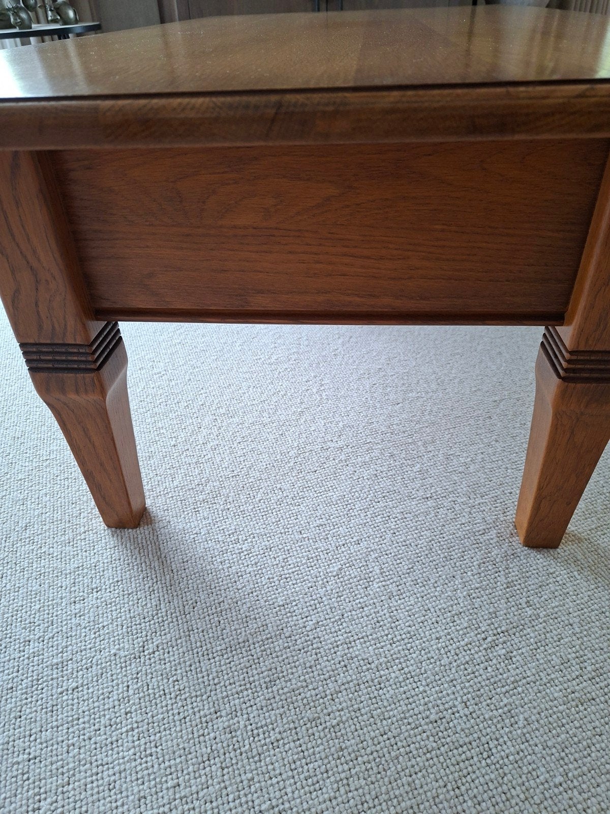Salon tafel blank eikenhout, maten 125 bij 64 en hoogte 46cm, Ophalen, 100 tot 150 cm, Eikenhout, 50 tot 100 cm