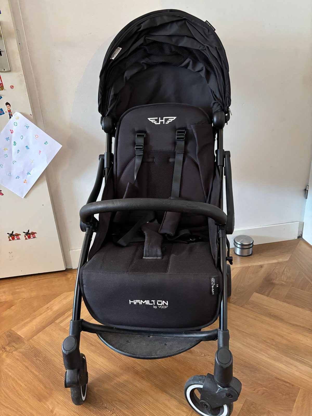 Hamilton by Yoop buggy met regenhoes - Zwart, Kinderen en Baby's, Ophalen, Gebruikt, Overige merken, Regenhoes