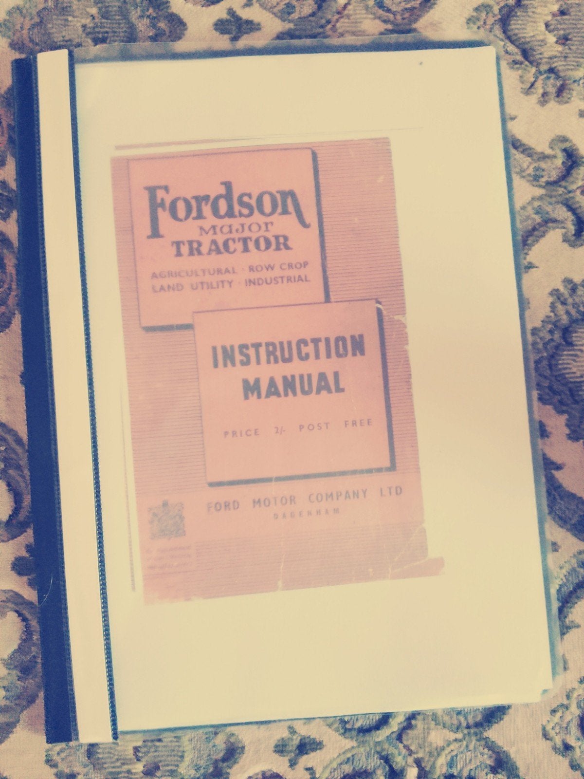 Fordson Major E27N Blauwe Reiger Instructiehandleiding, Ophalen of Verzenden