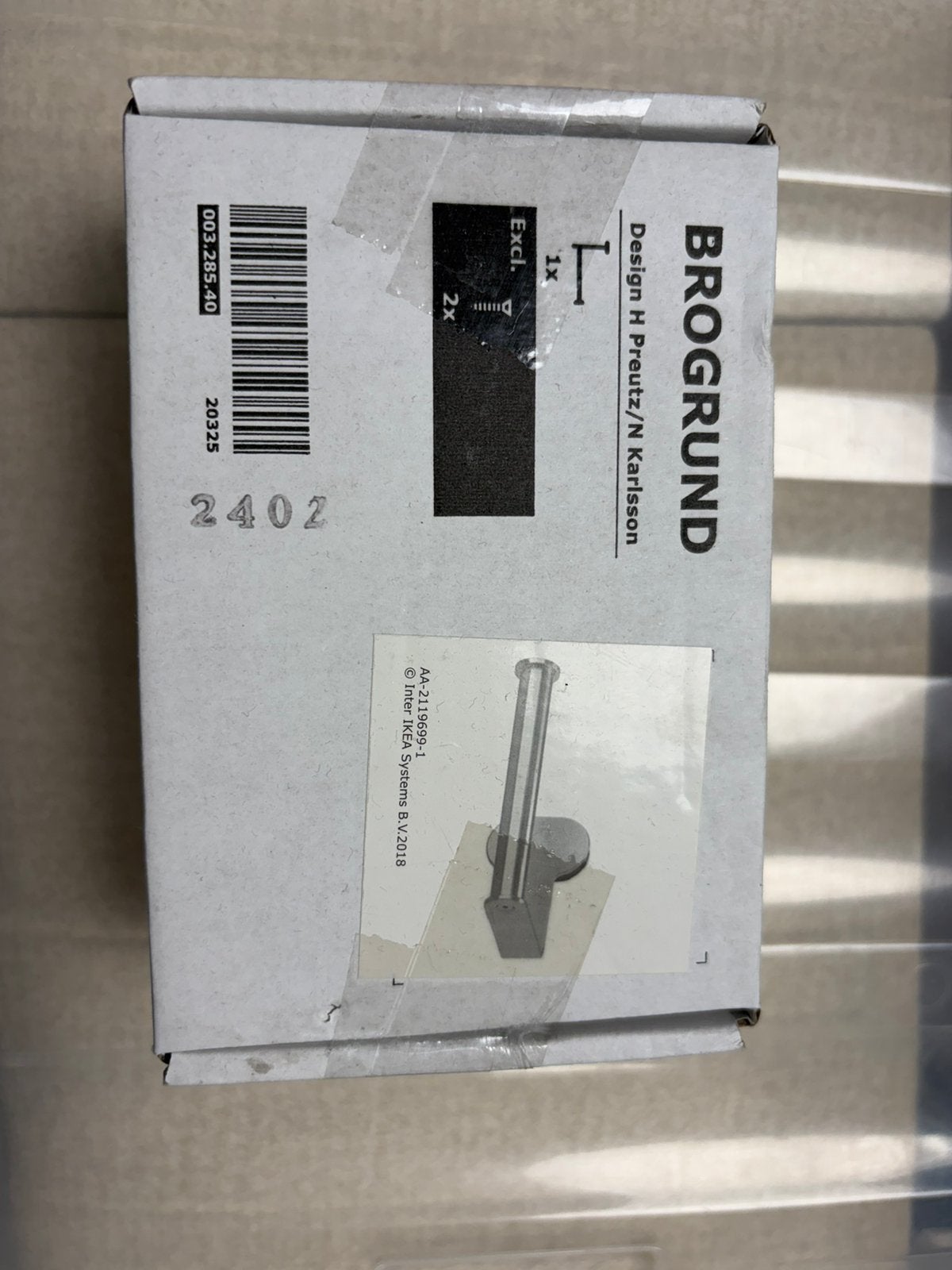 Ikea brogrund wc rol houder, Ophalen, Zo goed als nieuw, Wit