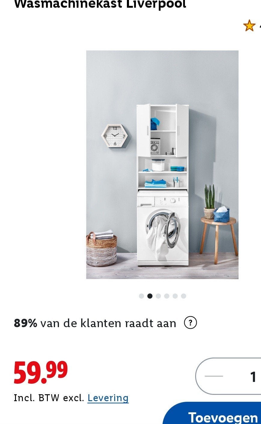 wasmachine kast van de lidl , nieuw in doos, Huis en Inrichting, Kasten | Stellingkasten, Ophalen, Nieuw