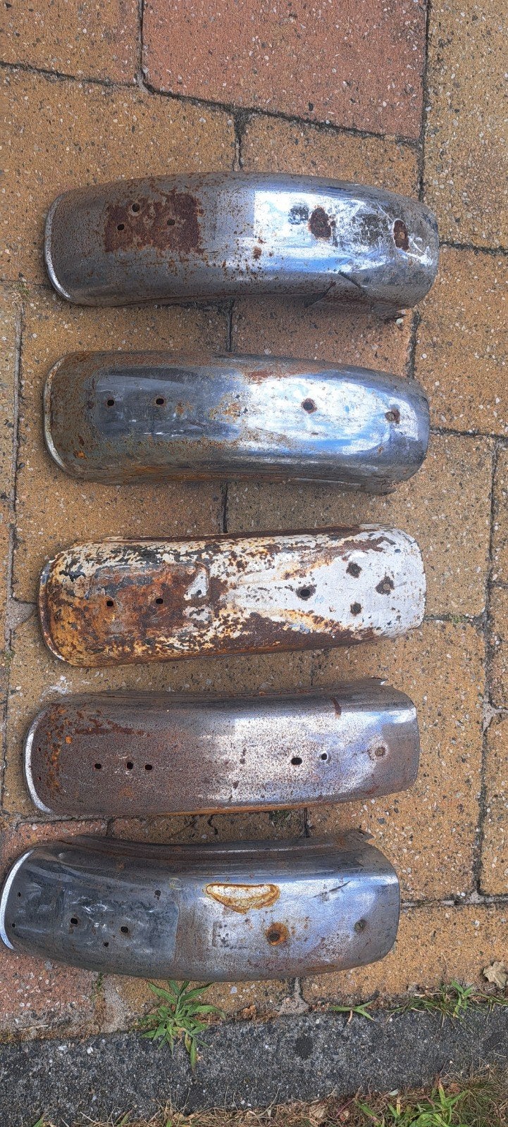 Diverse 517 achterspatborden chroom, Ophalen of Verzenden, Gebruikt, Overige typen