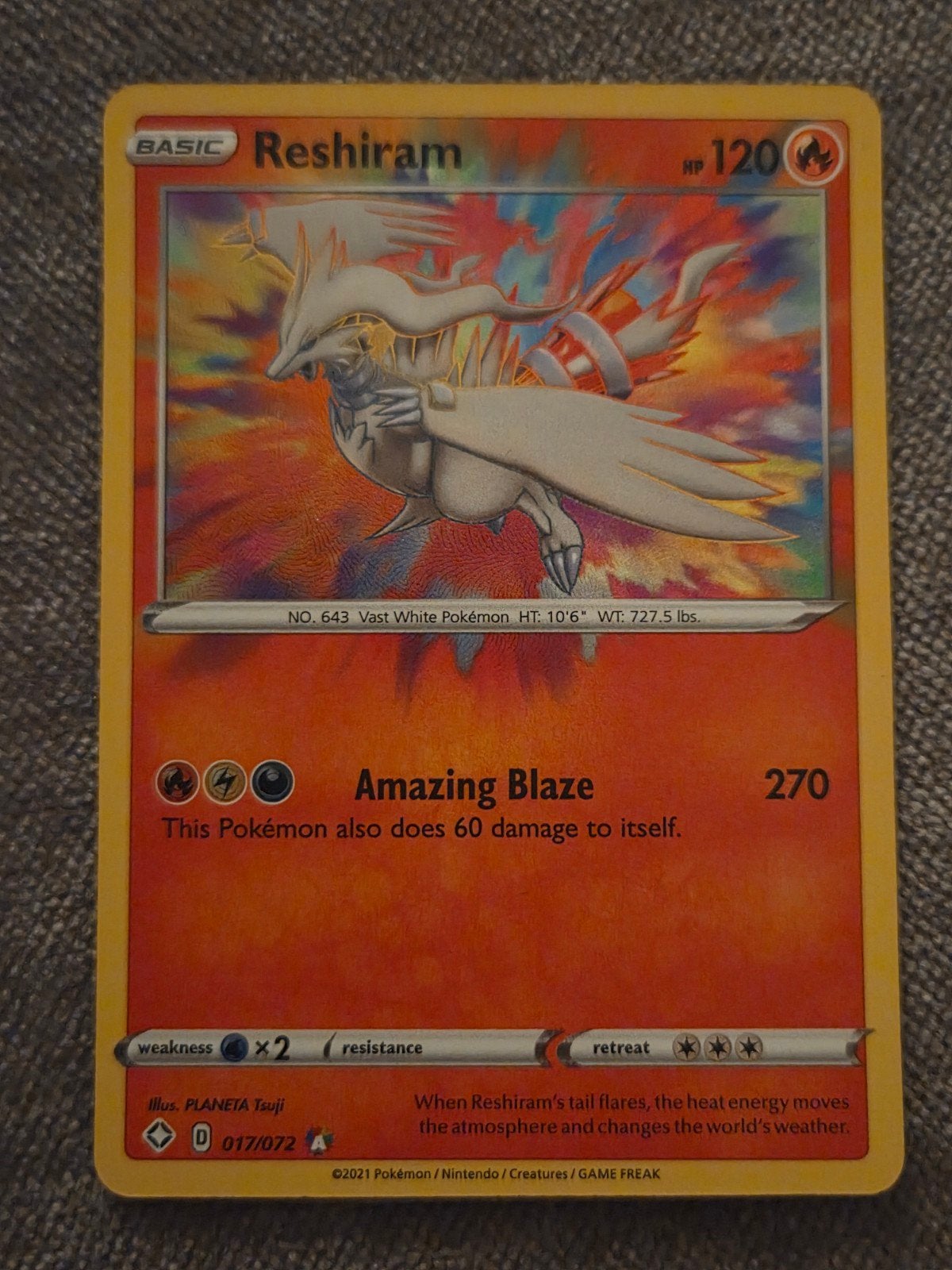 Pokémon Reshiram (shf 17), Ophalen of Verzenden