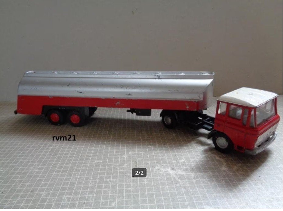 lion daf 2600 tanktrailer rood, Ophalen of Verzenden, Gebruikt, Bus of Vrachtwagen, Lion Toys