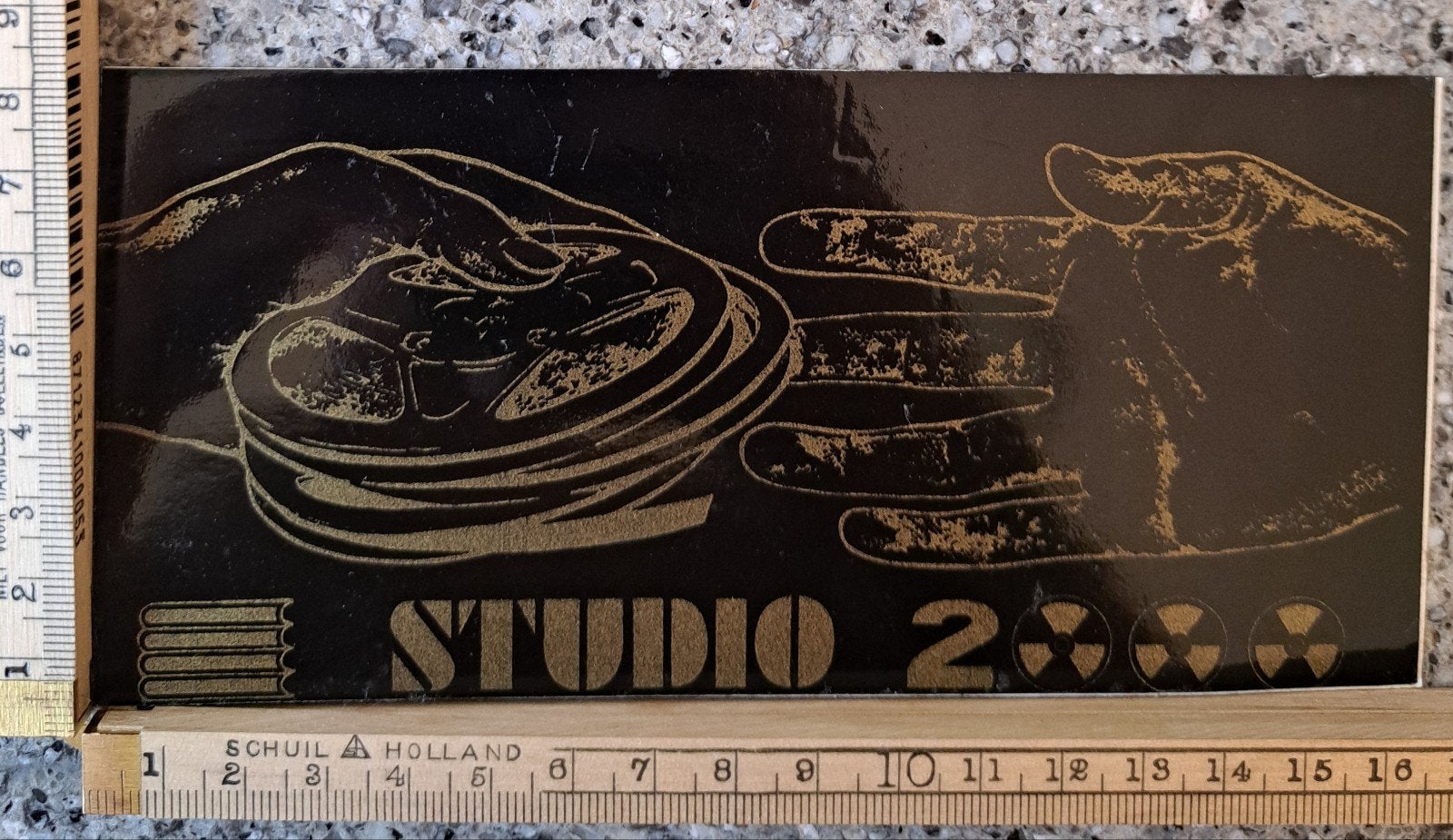 Vintage sticker Studio 2 bandrecorder band, Ophalen of Verzenden, Zo goed als nieuw