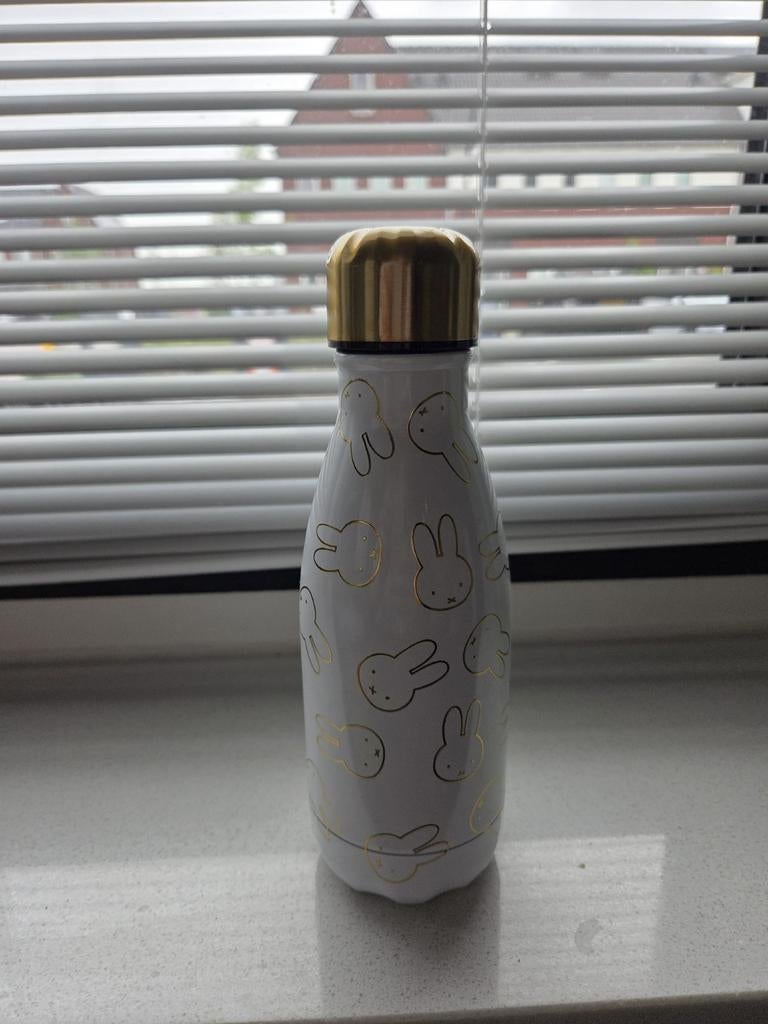 Nijntje thermosdrinkfles - Wit met gouden details, Overige typen, Ophalen of Verzenden, Zo goed als nieuw, Metaal