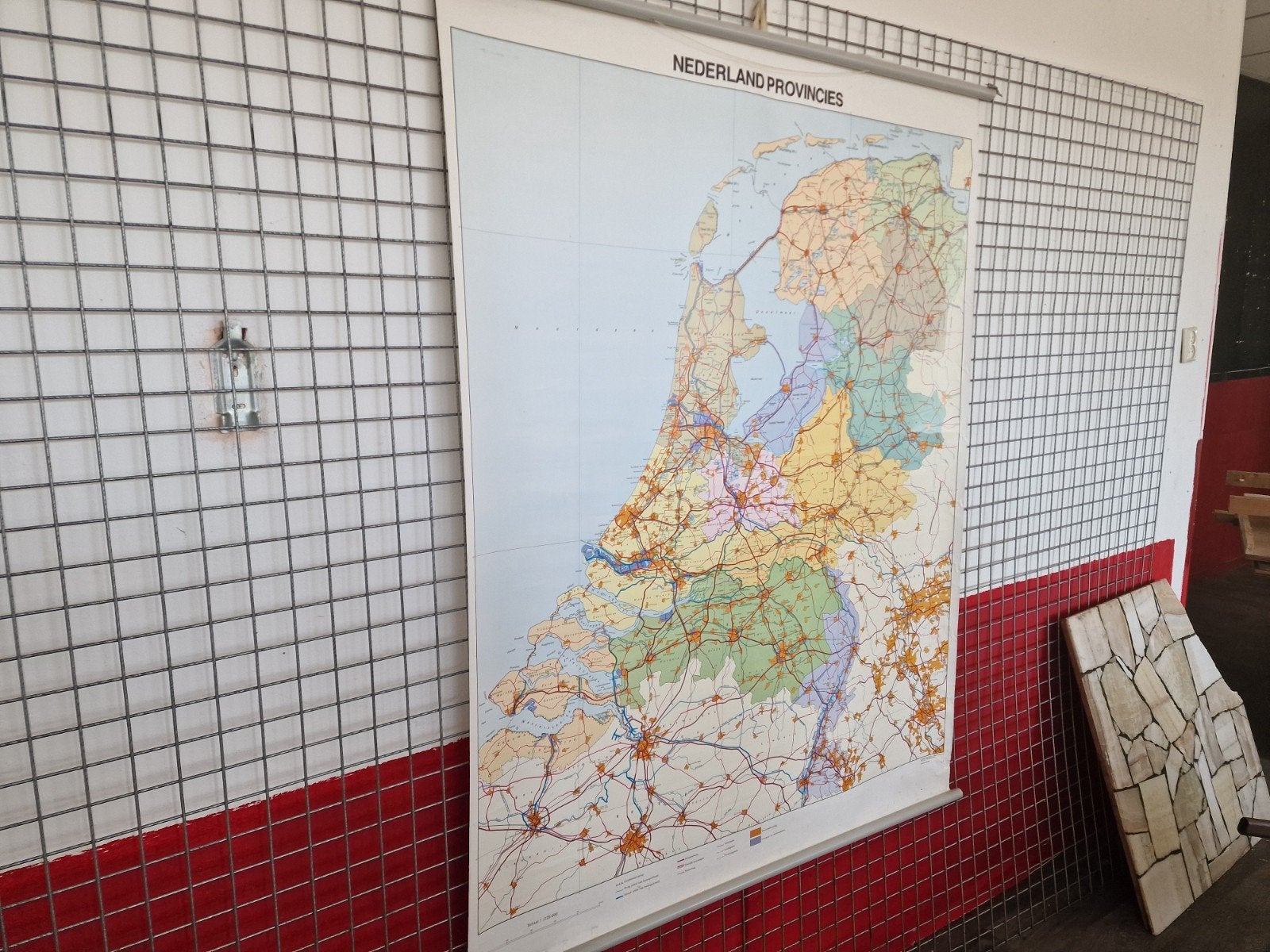 Schoolkaart Nederland Provincies, Ophalen of Verzenden, Aardrijkskunde