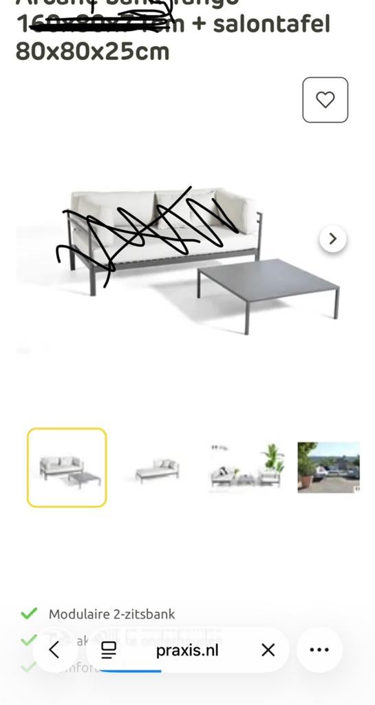 Aluminium lage tuintafel salontafel, Tuin en Terras, Ophalen, Nieuw, Rechthoekig, Aluminium