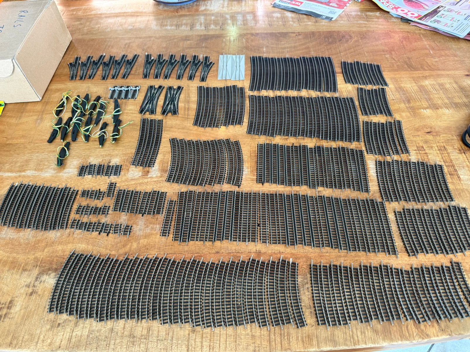 Minitrix Grote Rails set elektrische wissels Nette staat, Gelijkstroom, Trix, Rails, Ophalen of Verzenden